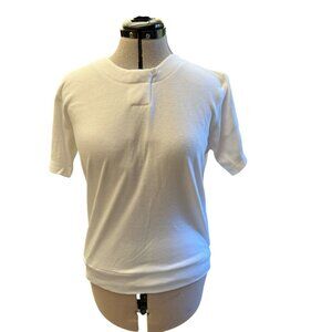Vintage Allison Craig Women’s Size Small White Short Sleeve Knit Shirt